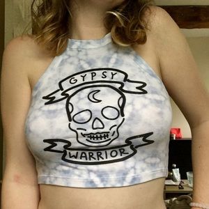 Gypsy Warrior - Skull halter top / crop top ☠️