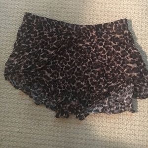 free People cheetah Flowy shorts