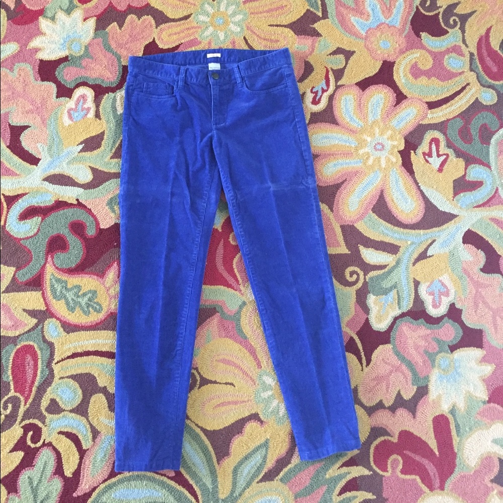 **JCREW** SKINNY/STRAIGHT LEG BLUE CORDS