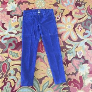 **JCREW** SKINNY/STRAIGHT LEG BLUE CORDS