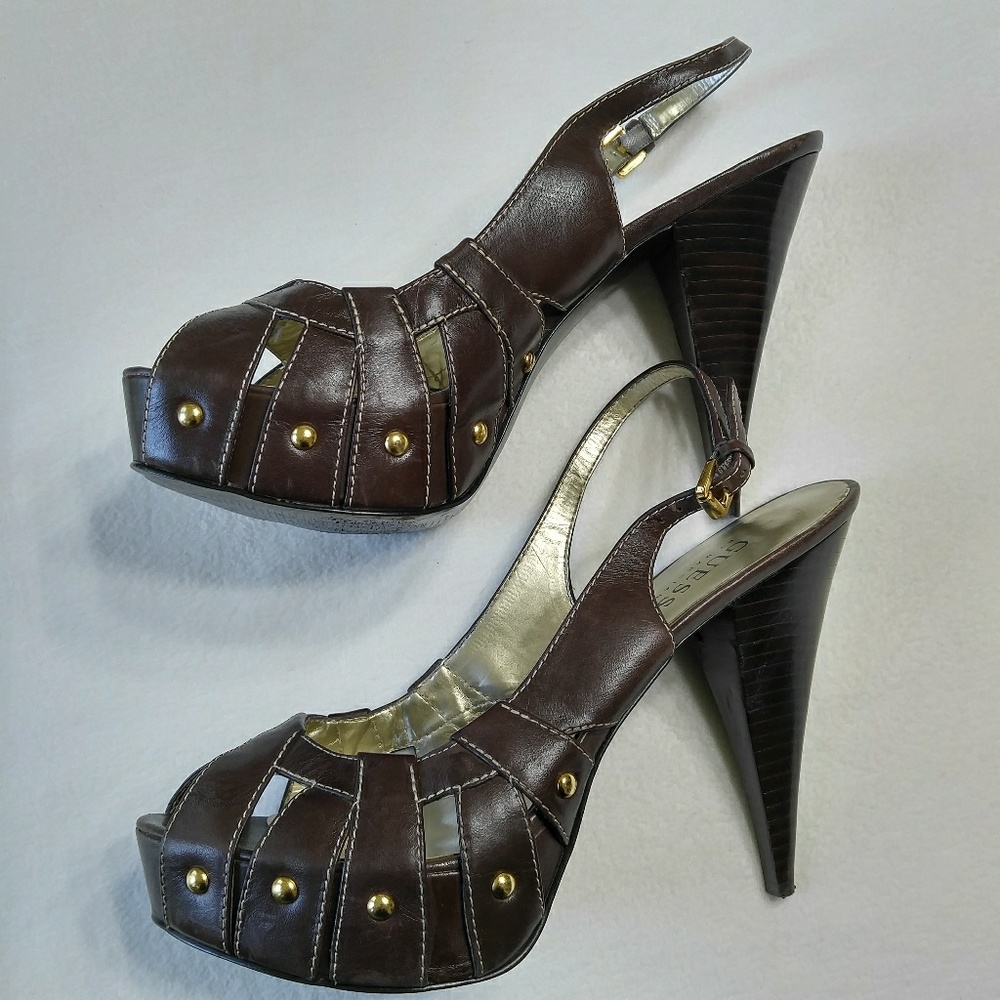 Guess by Marciano 5 inch peep toe heels