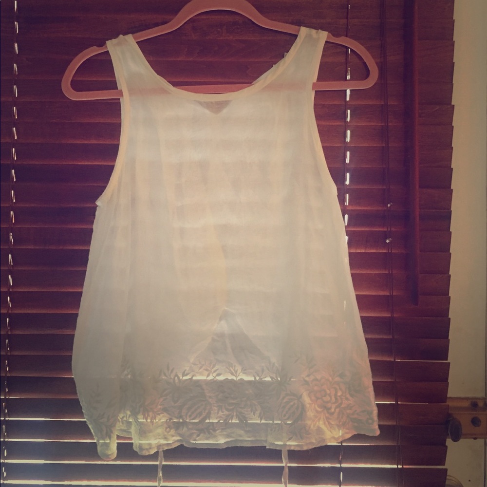 Madewell Embroidered Silk Cotton Tank