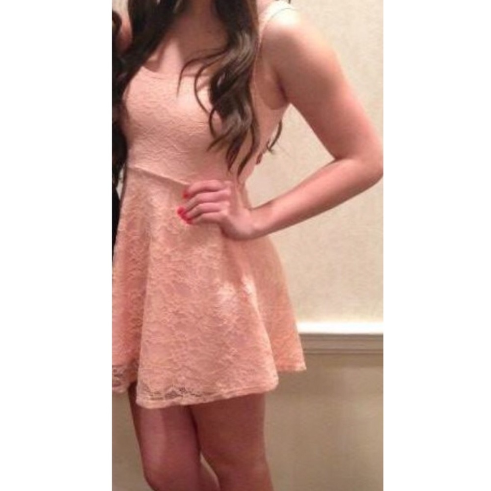 Pink lace dress