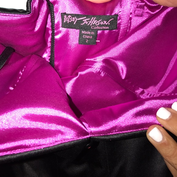 Betsey Johnson VINTAGE black and fuchsia dress - Picture 5 of 8