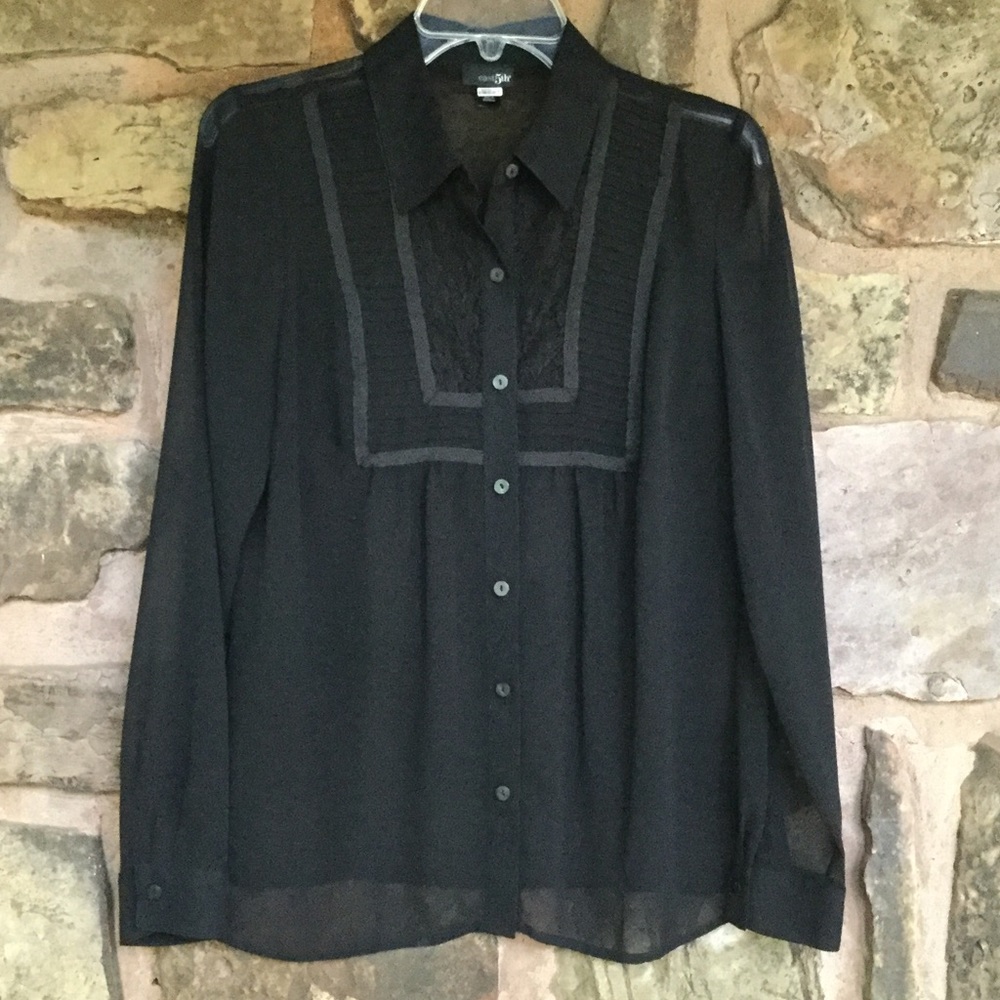 East 5th Sheer Lacy Blouse