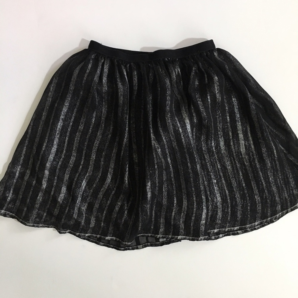 EUC Ruby & Bloom Gold/Black Striped Skirt
