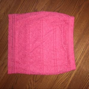 Pink lace bodycon skirt