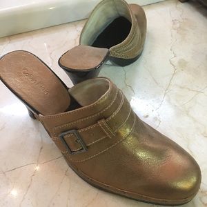 Calvin Klein Retro Gold Mules