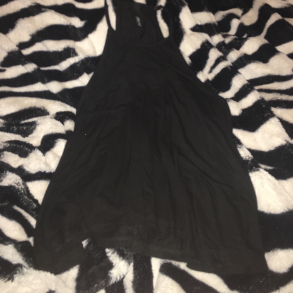 Simple Black Halter Neck Shirt