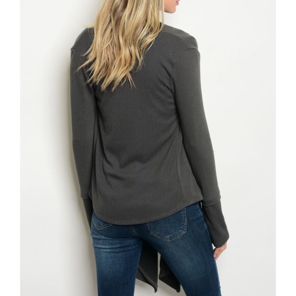 | CHARCOAL KNIT CARDIGAN | - Picture 2 of 5