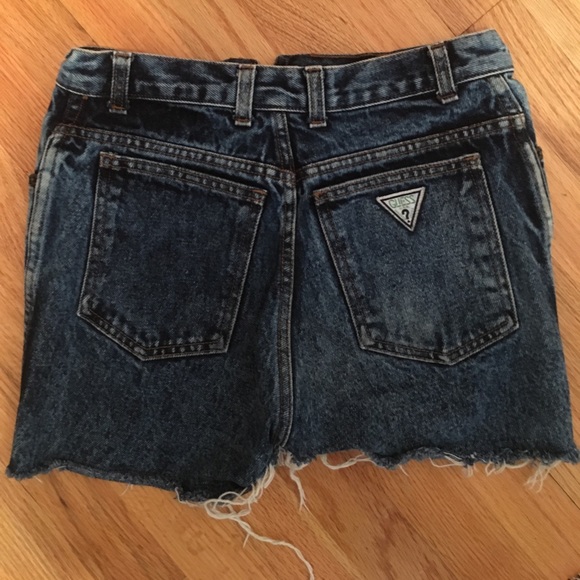 90's Georges Marciano GUESS Cut Off Jean Shorts - Picture 2 of 5