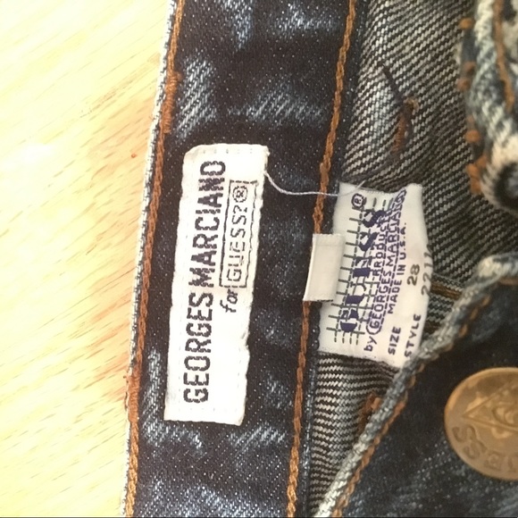 90's Georges Marciano GUESS Cut Off Jean Shorts - Picture 4 of 5