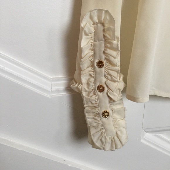 Tory Burch Button Down Blouse with Ruffle Sleeve - Picture 2 of 5