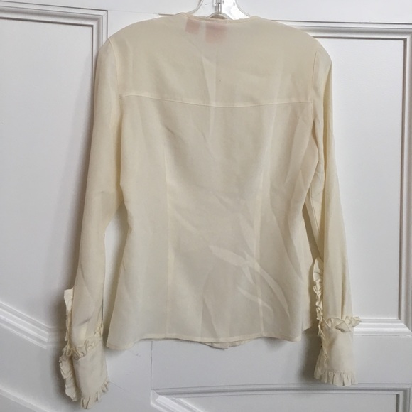 Tory Burch Button Down Blouse with Ruffle Sleeve - Picture 5 of 5