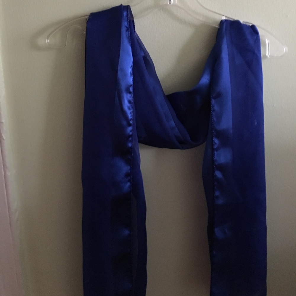 Blue statement scarf