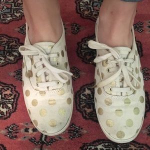 Kate Spade x Keds Gold Polka Dot Sneakers