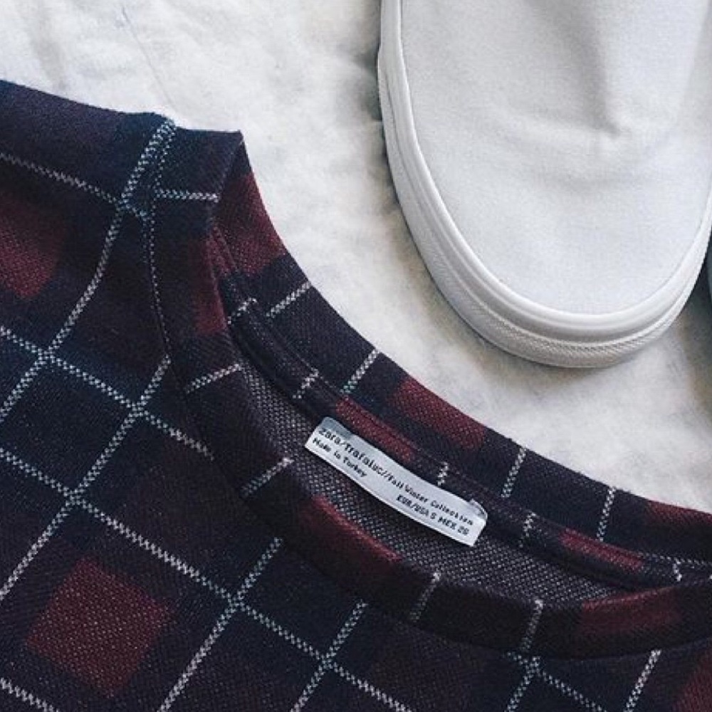 ZARA Plaid Tunic / Tee