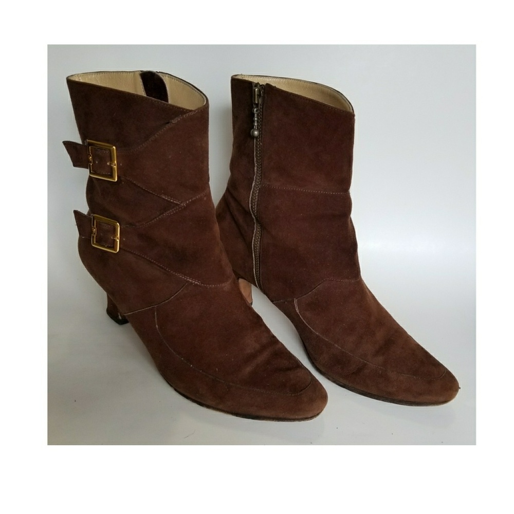 Gucci Vintage Brown Suede Booties