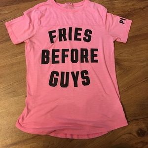 VS Pink fries before guys t-shirt