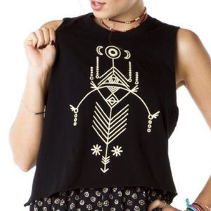 Brandy Melville Sadie arrow tank black