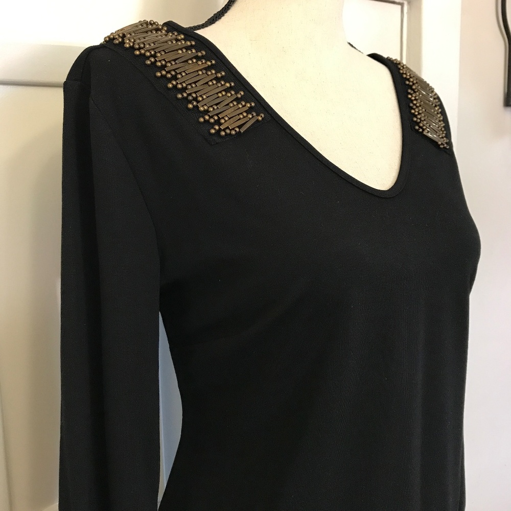 !LAST ONE! Embellished Little Black Dress - Picture 3 of 3
