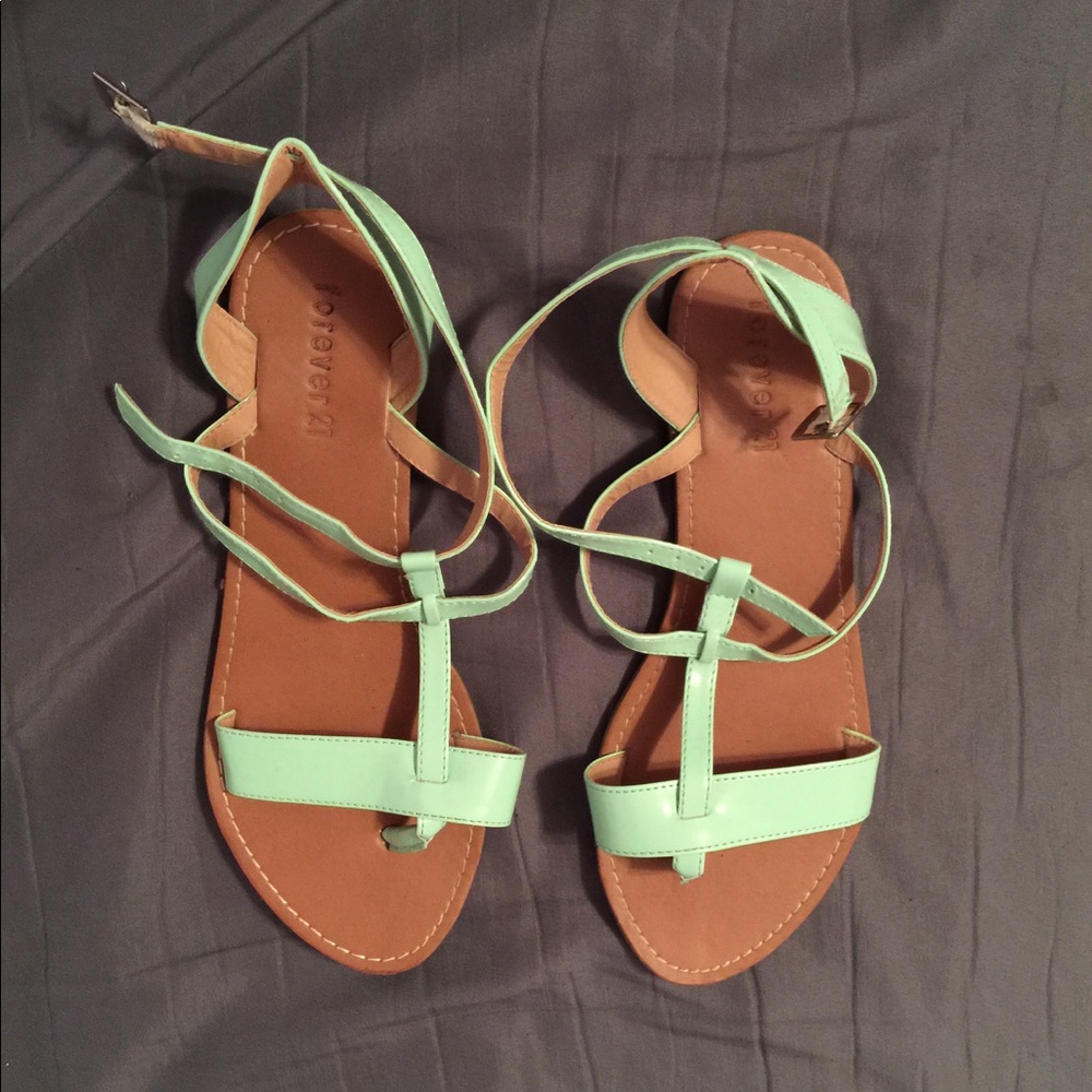 Mint Green Forever 21 Sandals