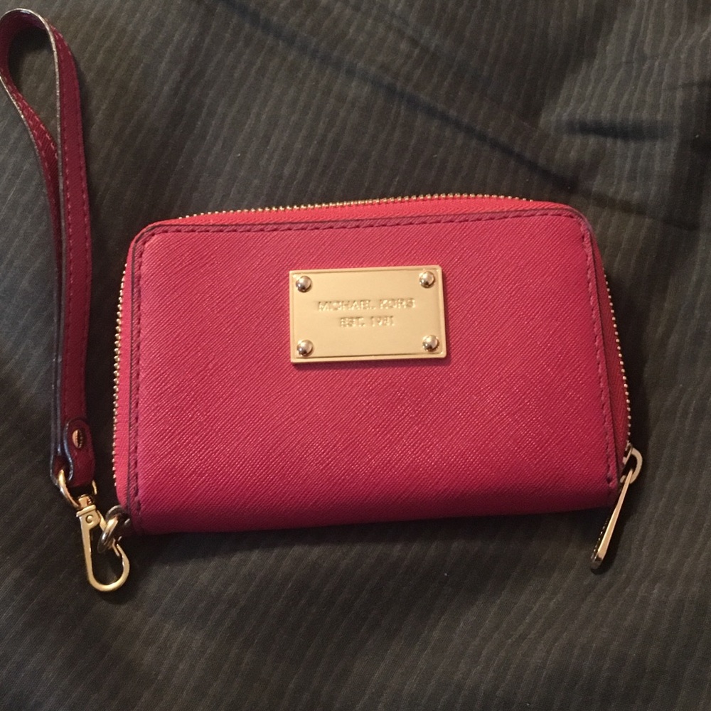 Pink Michael Kors Wristlet- Perfect Condition!