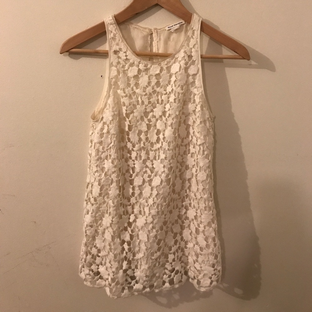 Cream Eyelet Tank