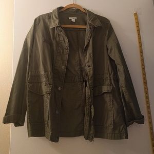 Army green utility jacket