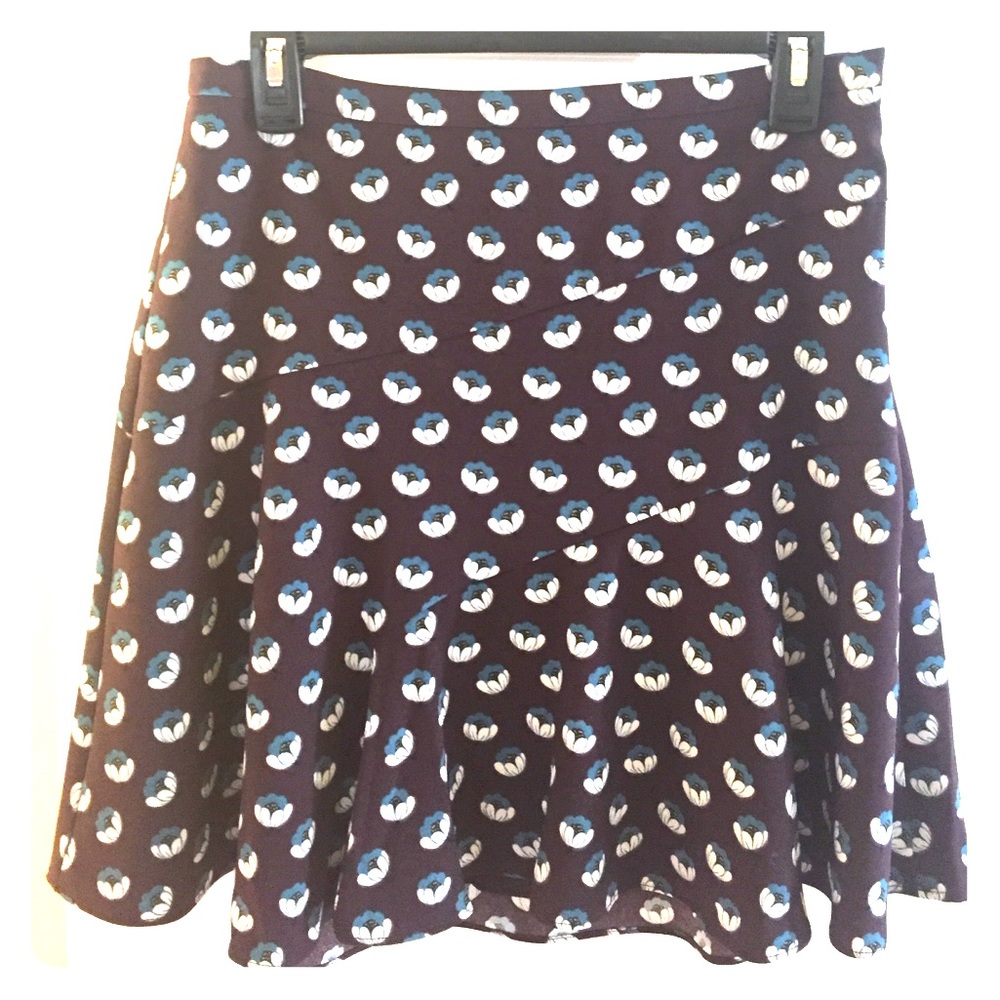 Loft Flirty Skirt 4 Purple