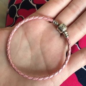 Pandora Leather Pink Bracelet