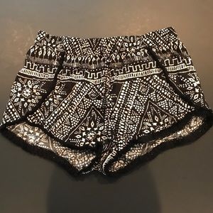 Patterned fabric shorts