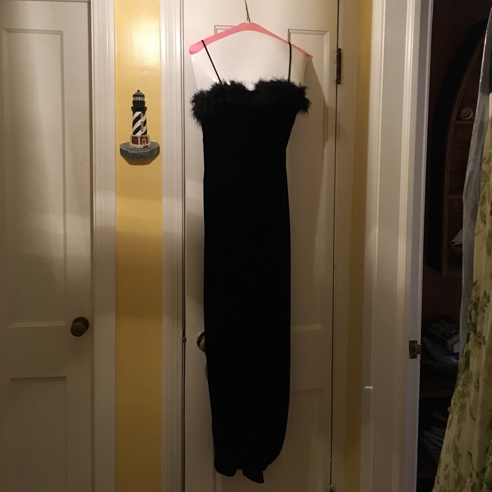 Black velvet dress