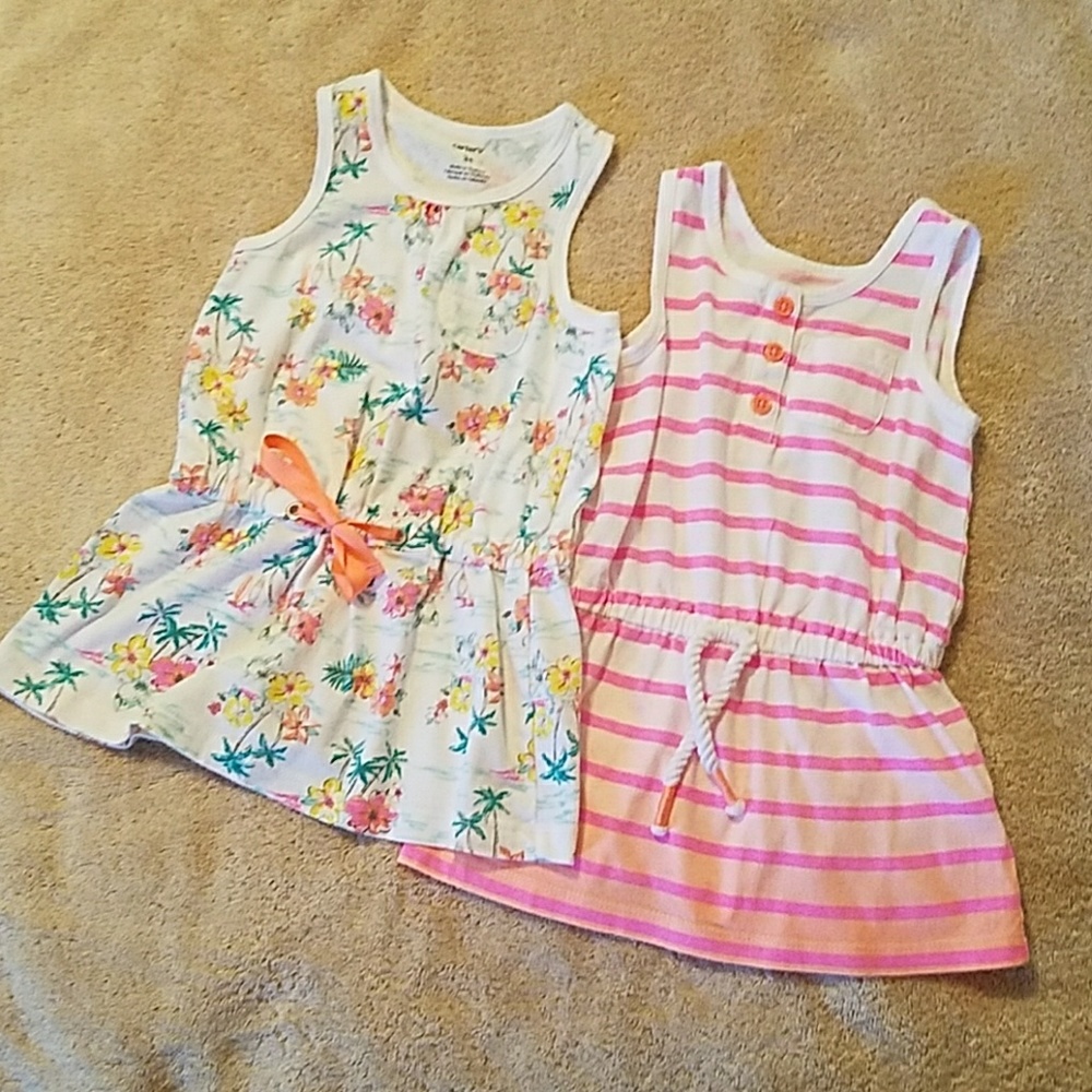 2 Carter's Toddler Girls Tunic Tops 3T