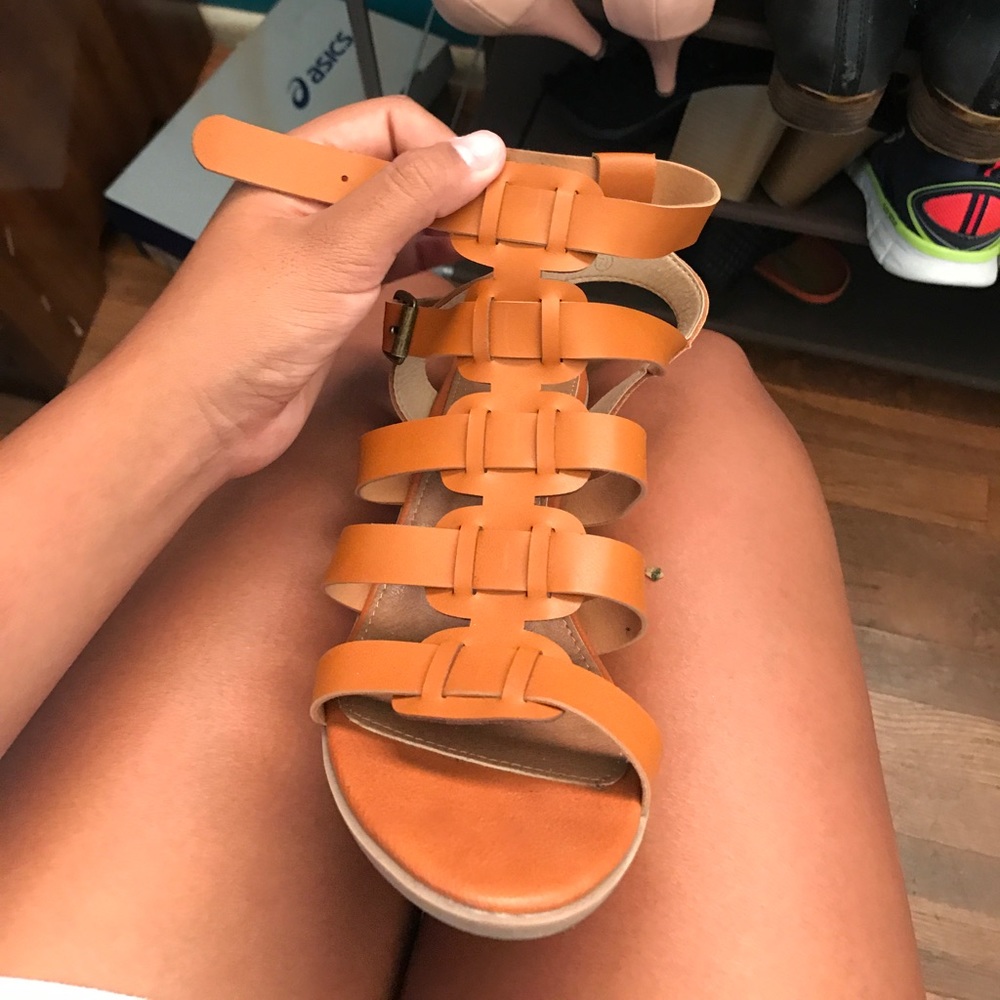 Pair of brown heels