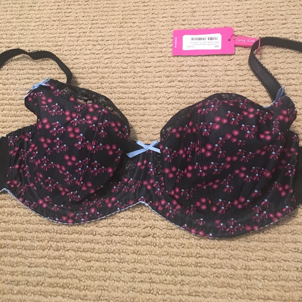 NWT Unlined Curvy Kate 💕Floral Balconette Bra💕