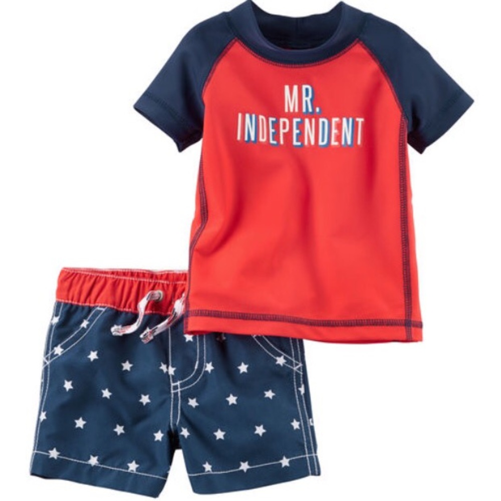 Carter's Fourth Of July Rashguard Set