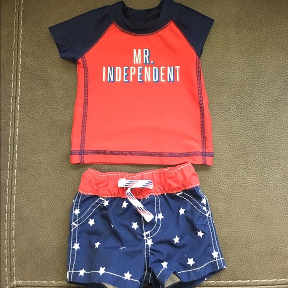 Carter's Fourth Of July Rashguard Set - Picture 2 of 2