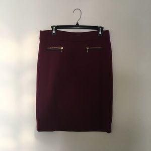 Calvin Klein burgundy pencil skirt