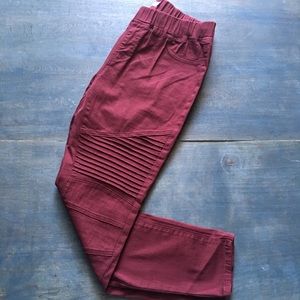 NWOT Peek-A-Boot Moto Leggings