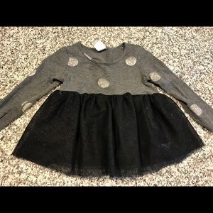 Gap- Black and Silver Tulle Tunic