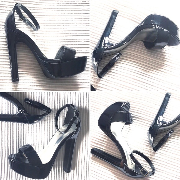 🔥BLACK PATENT PLATFORM HEELS🔥NWOB🔥 - Picture 2 of 4