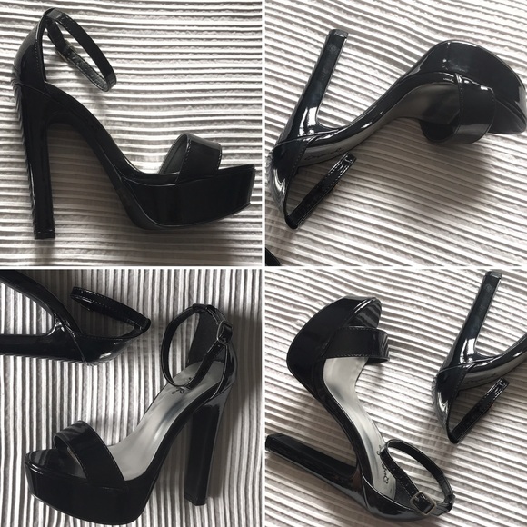 🔥BLACK PATENT PLATFORM HEELS🔥NWOB🔥 - Picture 3 of 4