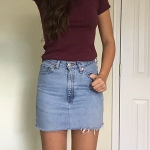 Vintage Levi Jean Short Skirt
