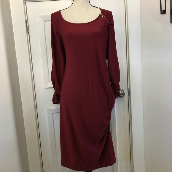 !YEAR END SALE! Side Ruched Zipper Detail Dress - Picture 2 of 5