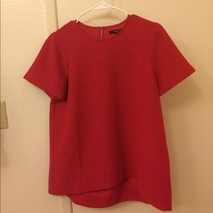 Madewell red tailored tee
