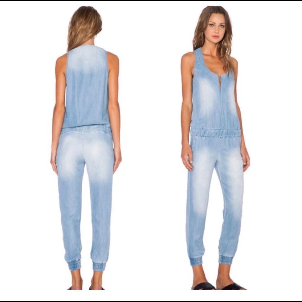 MONROW XS Denim Jumpsuit NWOT