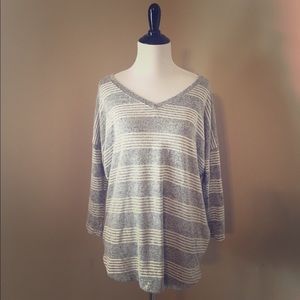 Striped Gray Top by Market & Spruce