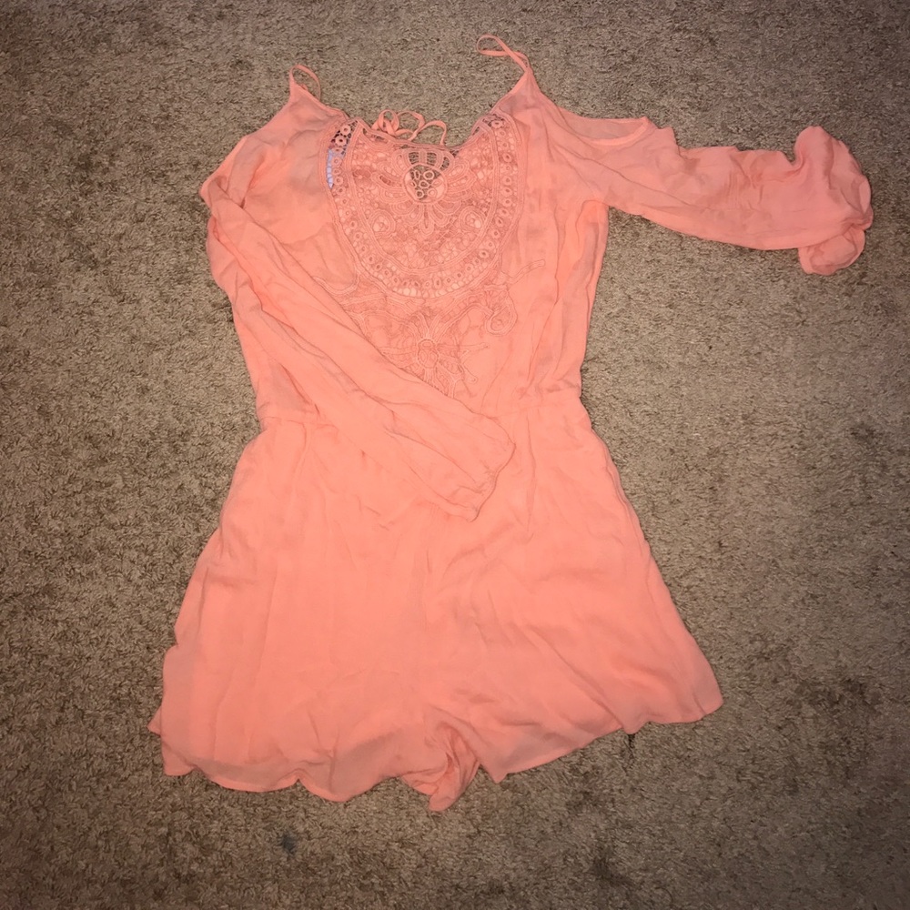Cute coral romper