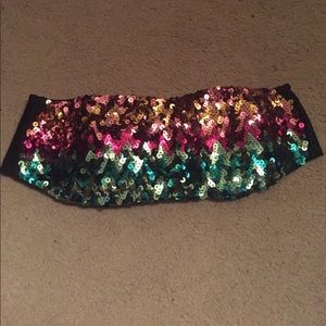 Victoria's Secret Bandeau Bikini Top Sequin